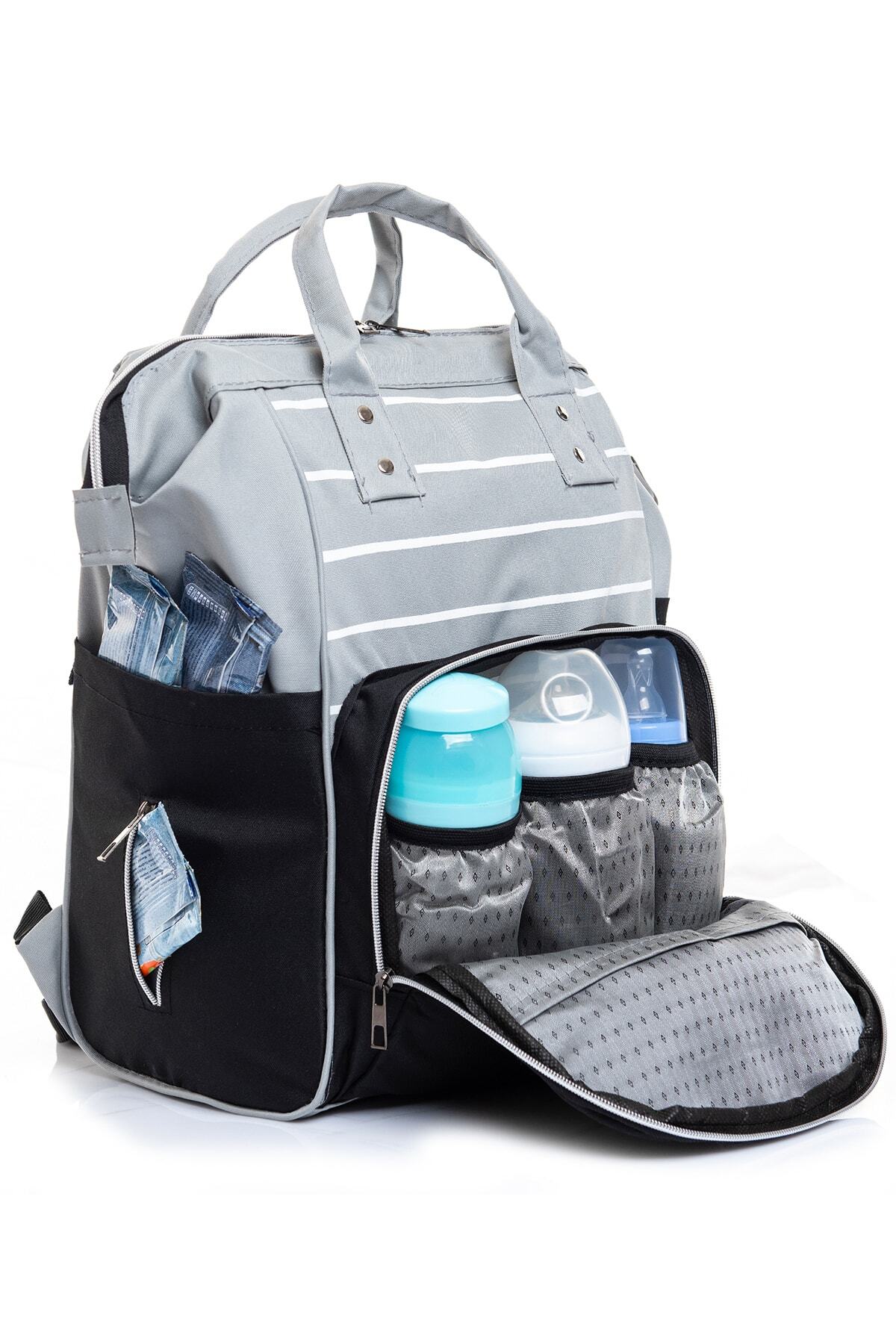 کوله پشتی زنانه خاکستری Genel Markalar | STRSTC اورجینال - تصویر 2