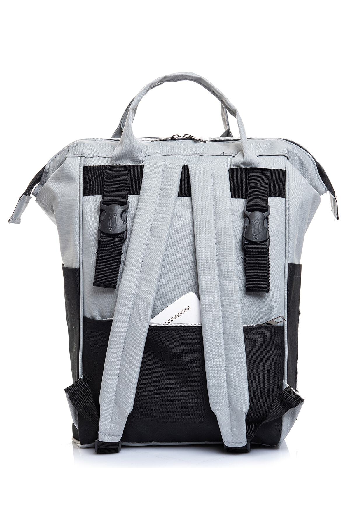 کوله پشتی زنانه خاکستری Genel Markalar | STRSTC اورجینال - تصویر 4