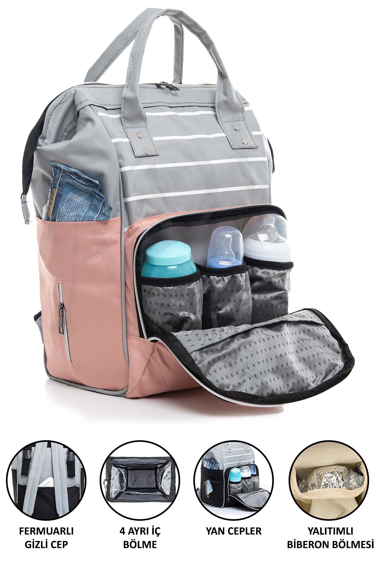 Mom’s Baby Rucsac Roz Geantă Termo Impermeabila Cu Compartiment Pentru Termo Geantă Sport De Camping Pentru Femei Femeie - One Size