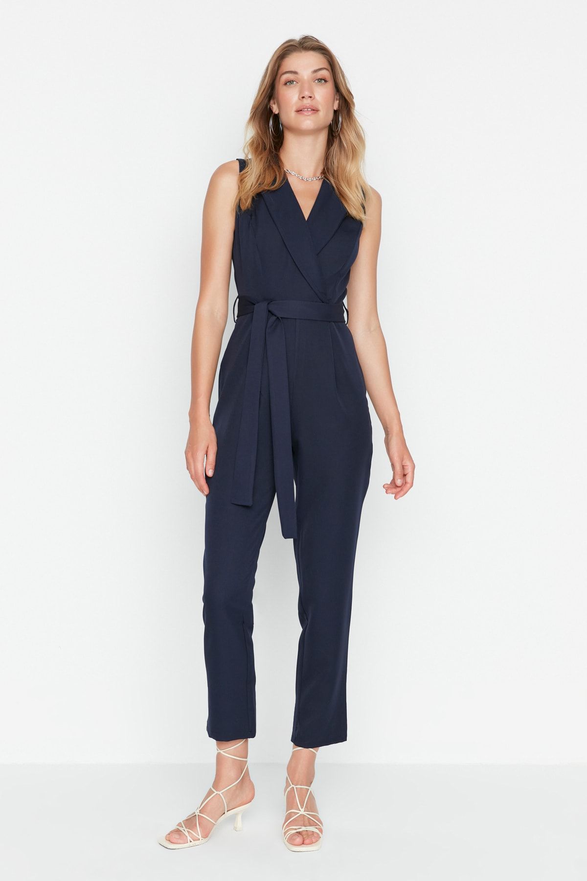 Dark navy blue jumpsuit best sale