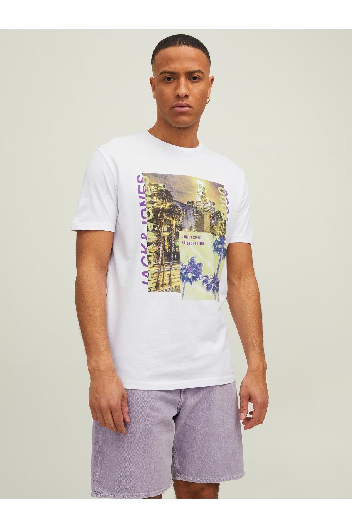 Jack Jones Jack Jones Booster Tee Ss Crew Neck Men s White