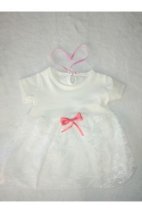 Kopya Kız Bebek Kurdele Detaylı Elbise MSTELB341