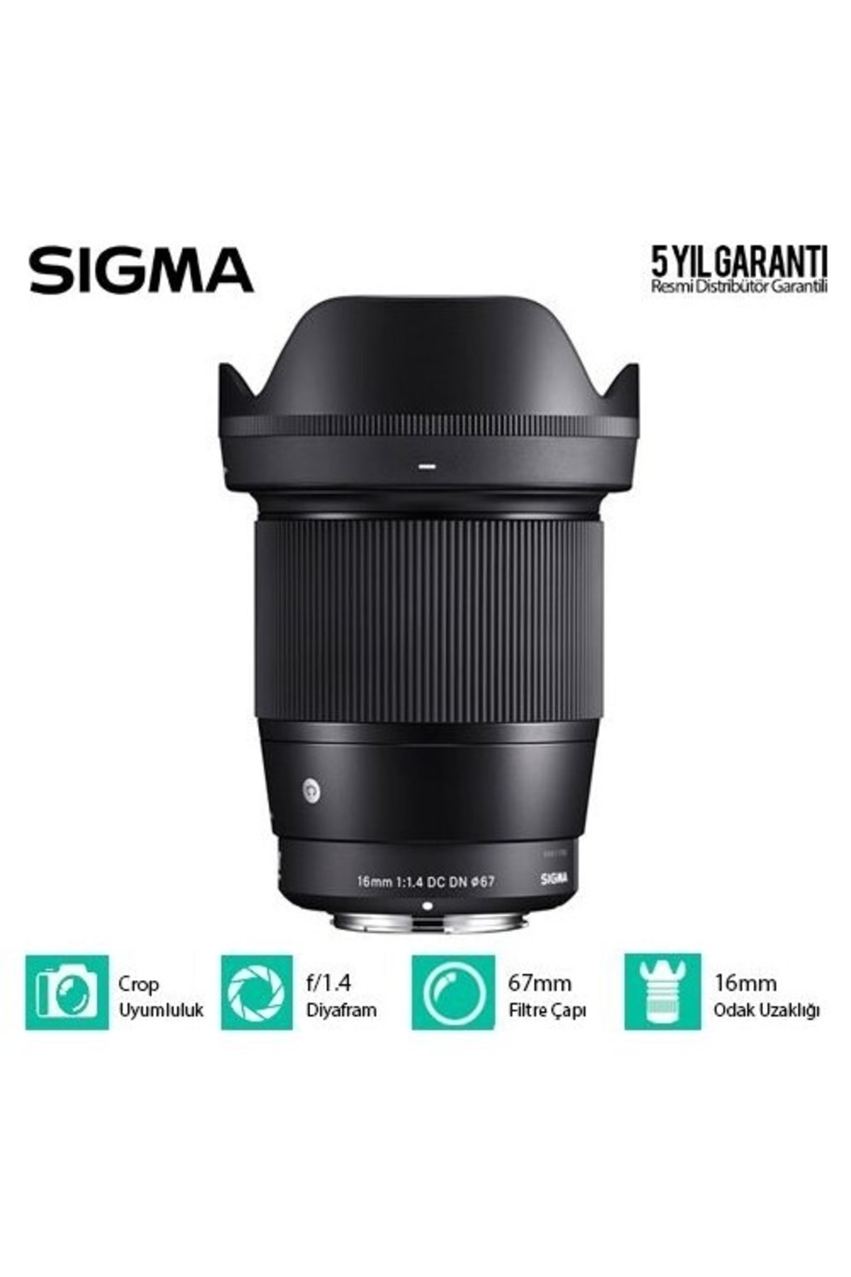 Sigma 16mm -1.4 Dc Dn Contemporary Lens - Sony E Uyumlu - Fiyatı