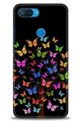 Xiaomi Mi 8 Lite Kılıf Hd Baskılı Kılıf - Butterfly Tree + Temperli Cam mmxi-mi-8-lite-v-109-cm