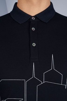 Giovane G. Designers Lacivert Polo Yaka Slim Fit T-shirt 2793