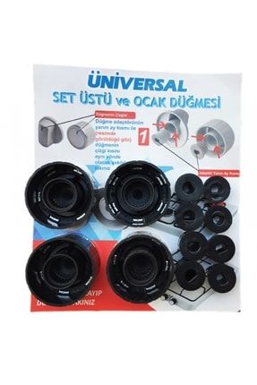 Universal Set Üstü,ankastre,fırın Ve Ocak Siyah Düğme Takımı 465GD5FGD543