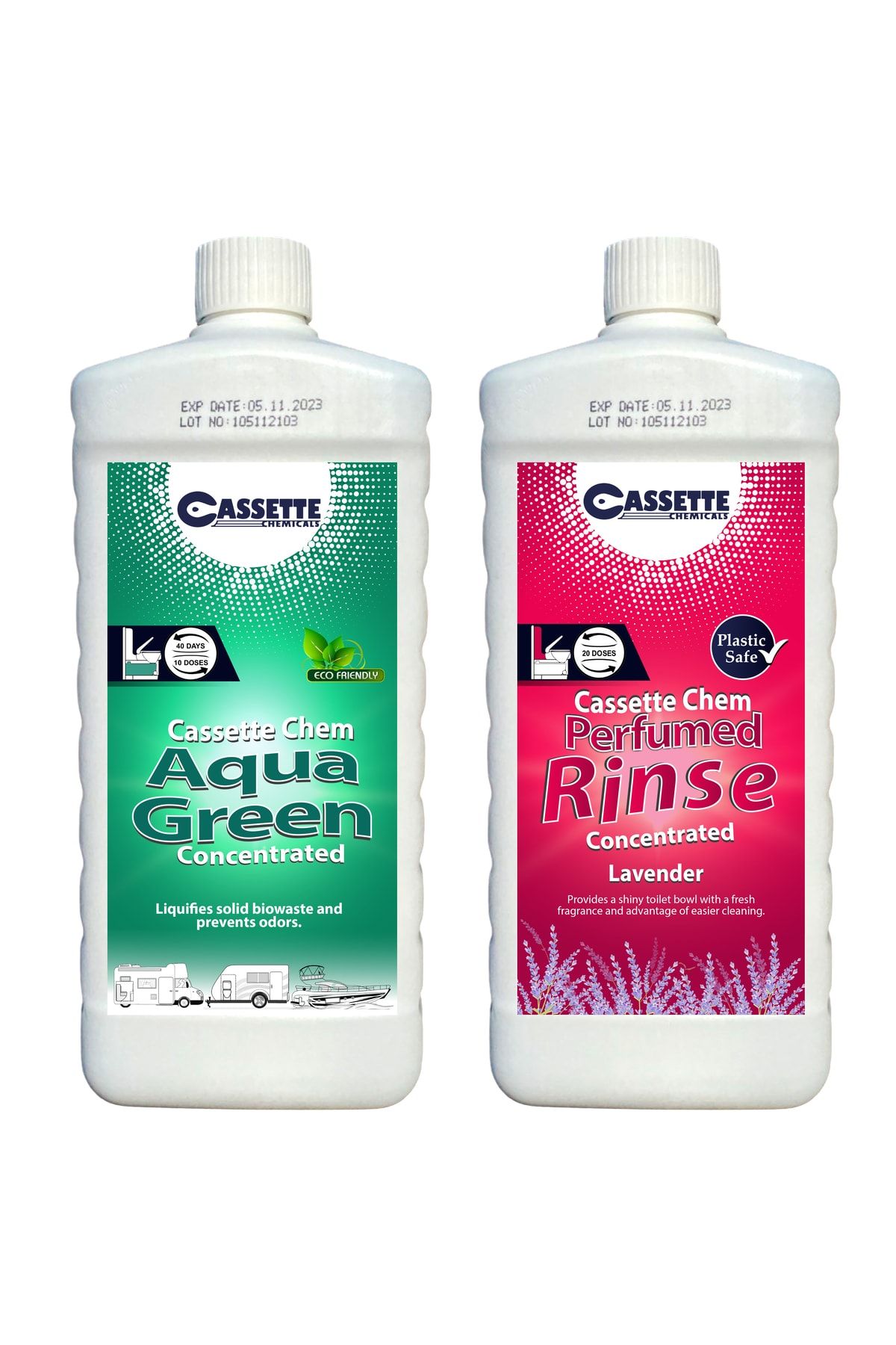 CASSETTE CHEMICALS Karavan-tekne Tuvalet Kimyasalı-atık Parçalayıcı Ve Koku Giderici 2'li Set