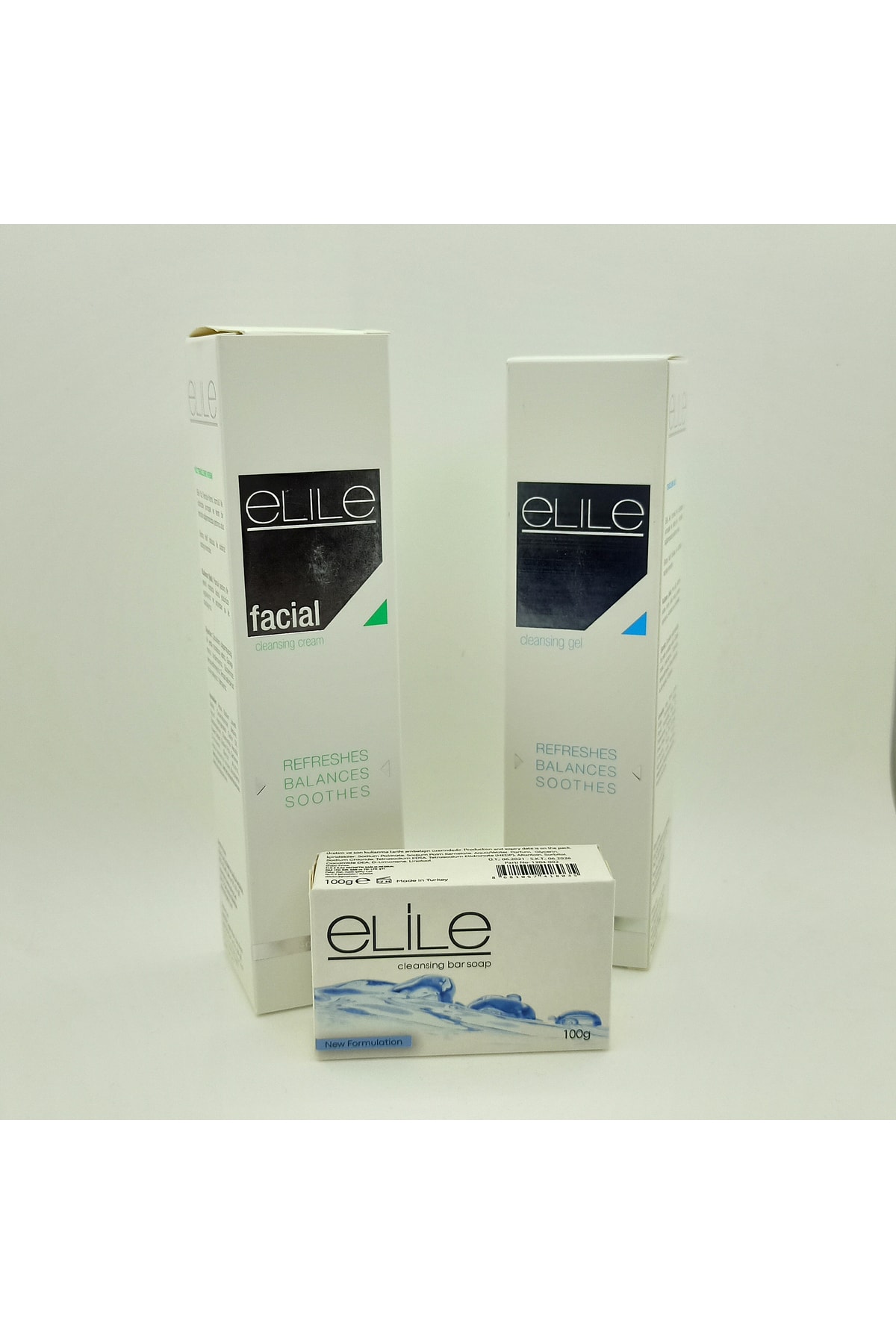 Elile 3'lü Set / Yüz Temizleme Jeli Yüz Temizleme Kremi Yağlı Ciltler Için Temizleyici Sabun