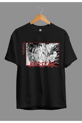 Oversize Berserk Anime Guts Karakter Tasarım Baskılı Tişört AKRB0165V