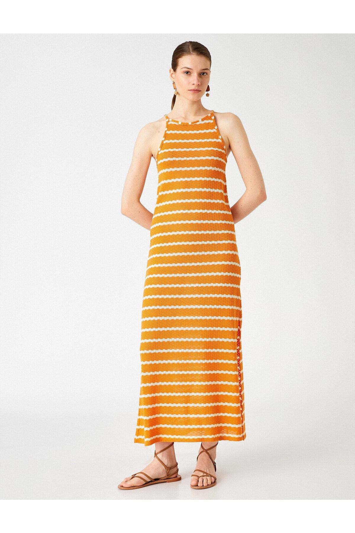 Koton Kleid Orange Basic Fast ausverkauft