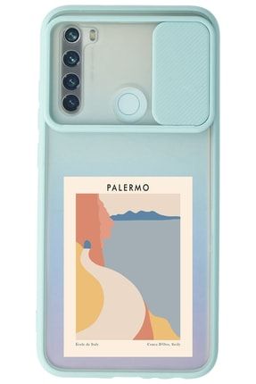 Xiaomi Redmi Note 8 Su Yeşili Kamera Korumalı Sürgülü Palermo Baskılı Silikon Kılıf palermoslider_192