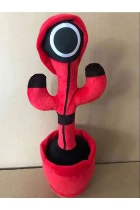 Asfal Squid Game Kostümlü Konuşan, Dans Eden, Müzikli, Ses Taklitli Çılgın Peluş Oyuncak