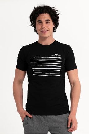 Macsen Erkek T-shirt Siyah ST12TE231