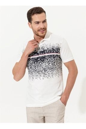 Rudy Polo Yaka Slim Fit Lacivert Desenli Cepsiz T-shirt