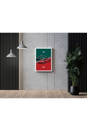 Posterbo Ferrari 488 Pista Özel Tasarım Poster PSTB1296