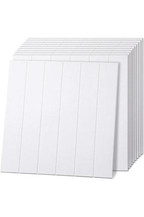Beyaz Lambri 3d Kendinden Yapışkanlı Duvar Kağıdı Paneli Nw43 NW43-10ADET-ZN