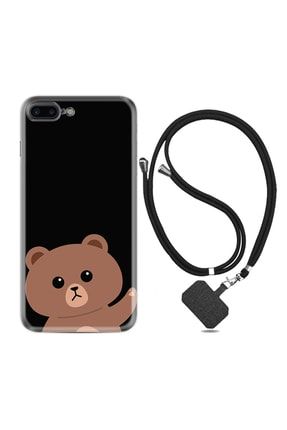 Apple Iphone 6 6s Plus Kılıf Resimli Desenli Silikon Boyun Askılı Hello Bear 1905 ipliyenisuperseri21pl6
