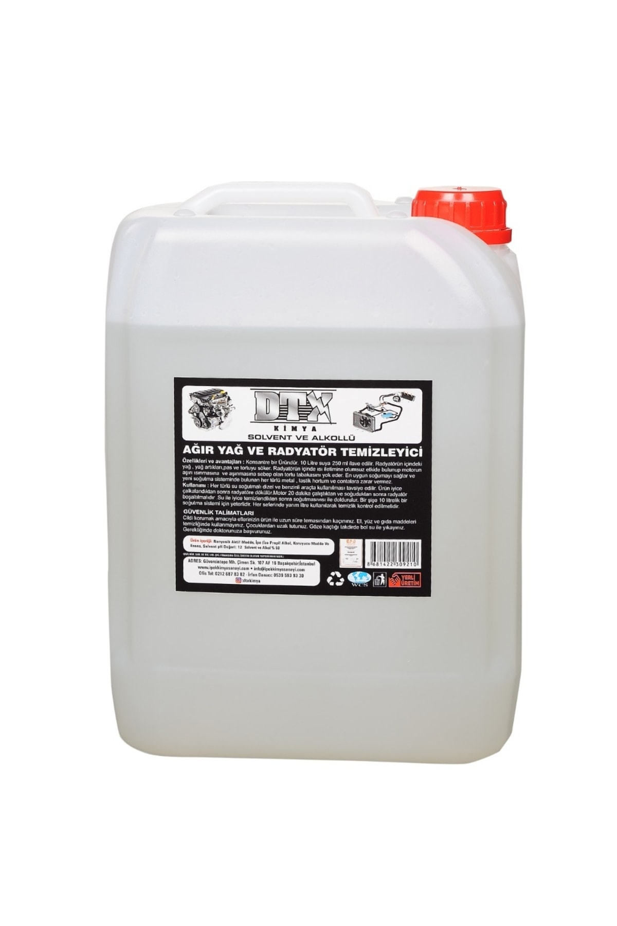 Alkollü Radyatör Ve Soğutma Sistemi Temizleyici 5l