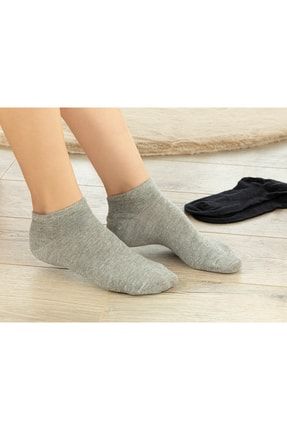 Melissa Pamuk 2'li Kadın Çorap Siyah- Gri 10031517