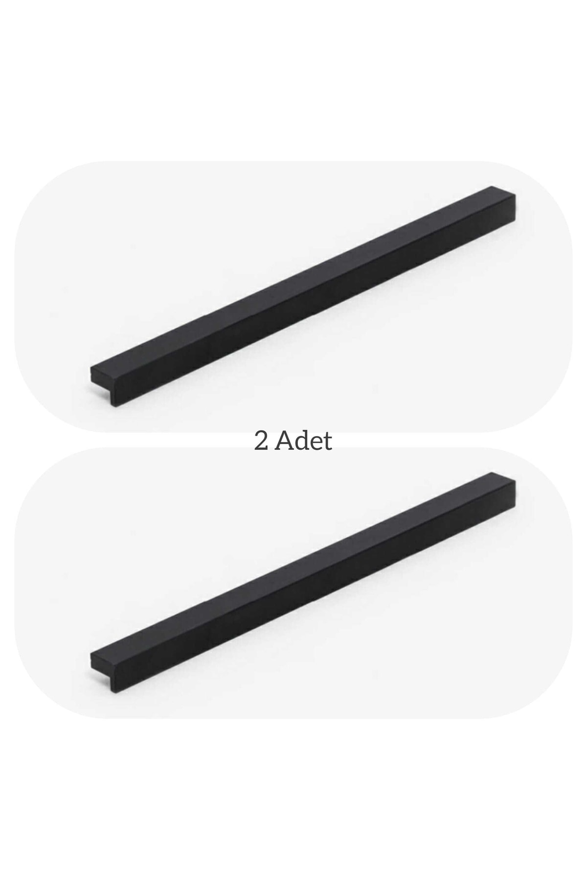 (2 PCS) Llama 128 L Handle (MATTE BLACK) Furniture Cloakroom Drawer Wardrobe Handle 128mm