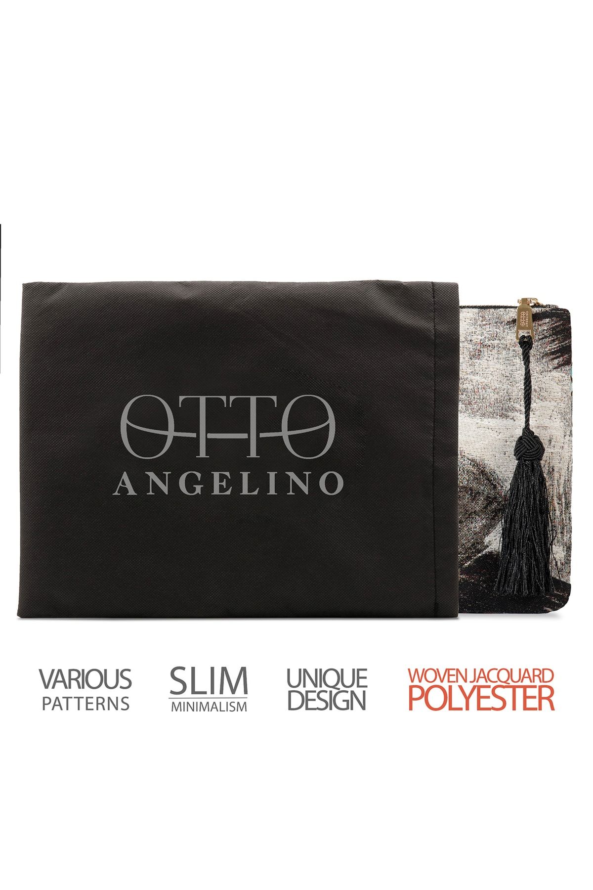 OttoAngelino-Otto Angelino Authentic Design Zippered Women's Clutch Bag 5