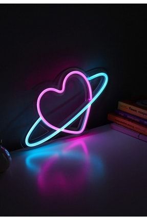 Neon Led Işıklı Satürn Kalp TYC00455752056