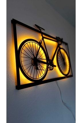Dekoratif Ahşap Işıklı (LEDLİ) Bisiklet Lazer Kesim, Mdf 53