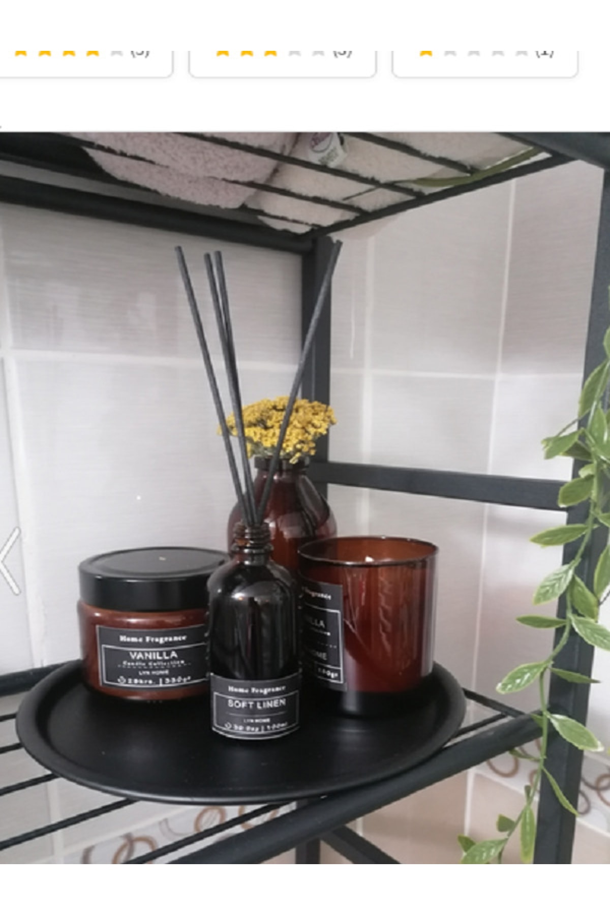 Black Metal Single Decorative Tea, Coffee and Cake Service Presentation Tray 22cm