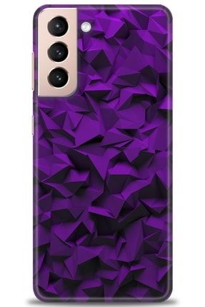 Samsung Galaxy S21 Fe Kılıf Hd Baskılı Kılıf - Triangle 2 + Temperli Cam mmsm-s21-fe-v-72-cm
