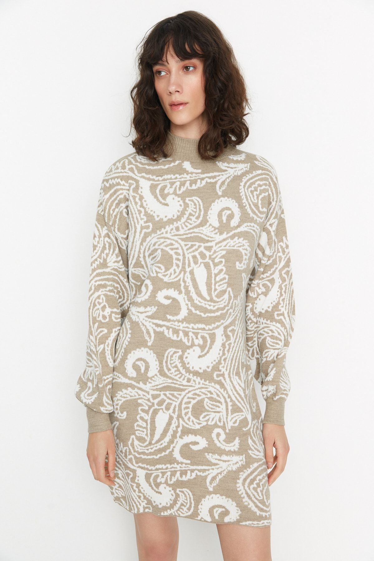 Trendyol Collection Kleid Beige Basic Fast ausverkauft