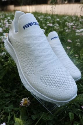 Beyaz - Sneaker Slip On Nefes Alabilen Hafif Yürüyüş Bağcıksız Esnek Spor Günlük Ayakkabı SPOR6