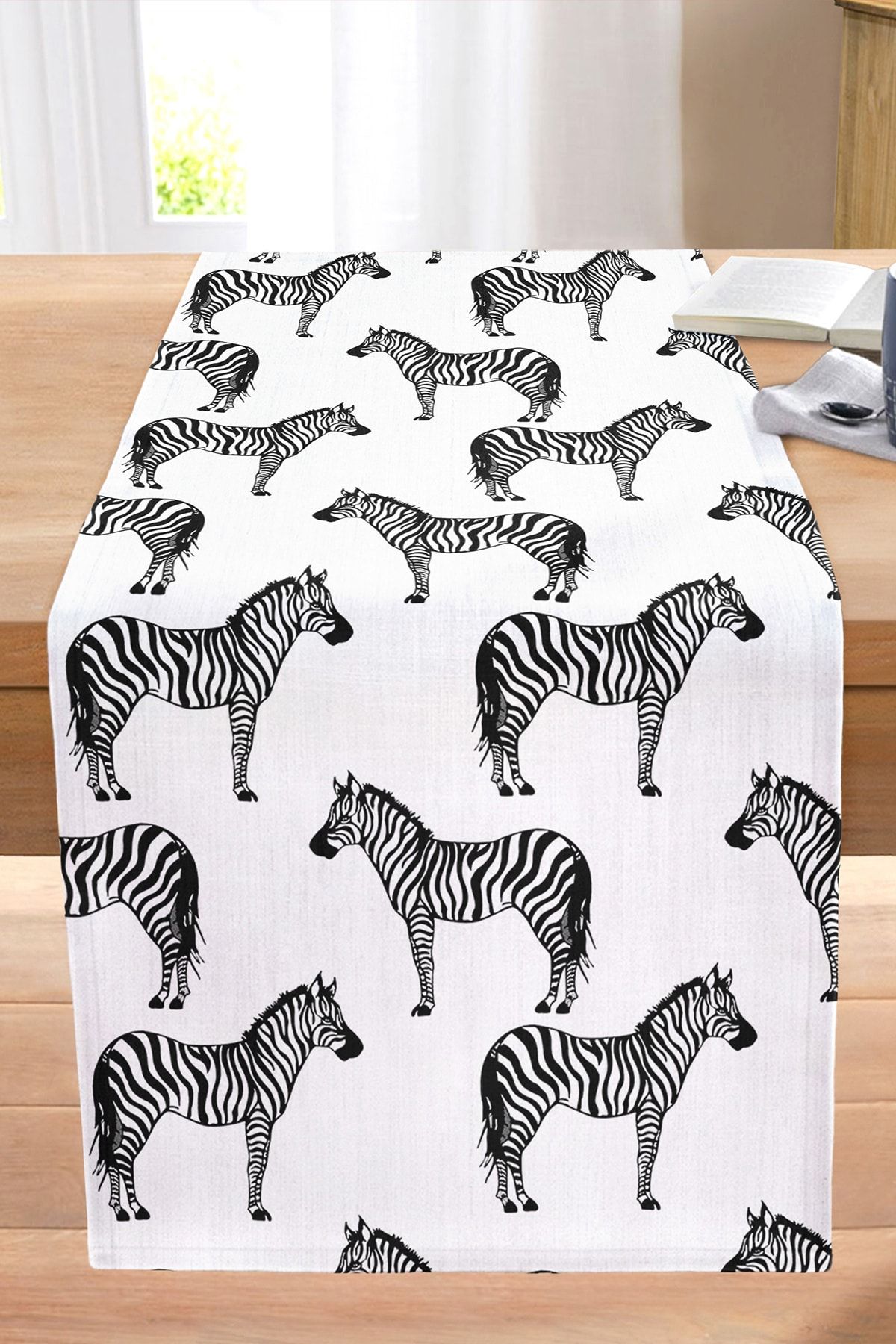 Realhomes-Zebra Design Digital Printed Stitched Raschel Knitted Runner 2