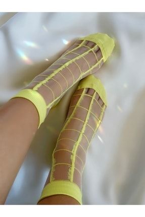 Lola Transparan Çorap Sarı LLACRP00