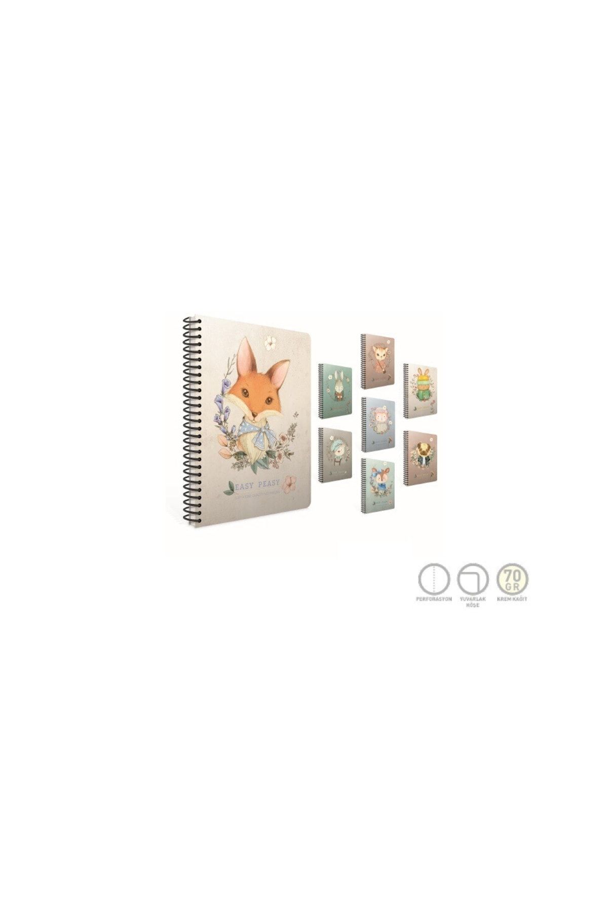 Gıpta Blocnotes Easy Notes Cu Spirală Cu Copertă Rigidă 17x24cm 120 Coli Cu Rigle (pachet De 3) 4743 - One Size