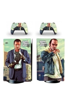 Grand Theft Auto Characters Playstation 5 Disk Edition Sticker Kaplama Seti PS5DSKED101