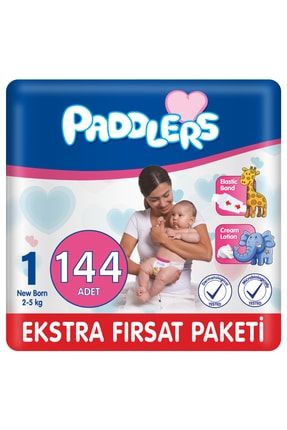 Bebek Bezi 1 Numara Yenidoğan 144 Adet (2-5 Kg) Ekstra Fırsat Paketi Newborn