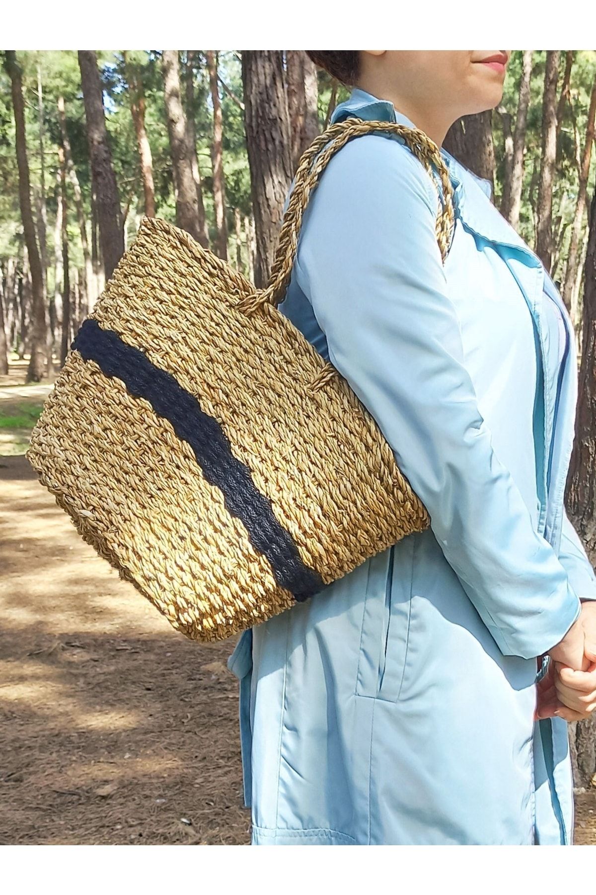 River island straw on sale bag