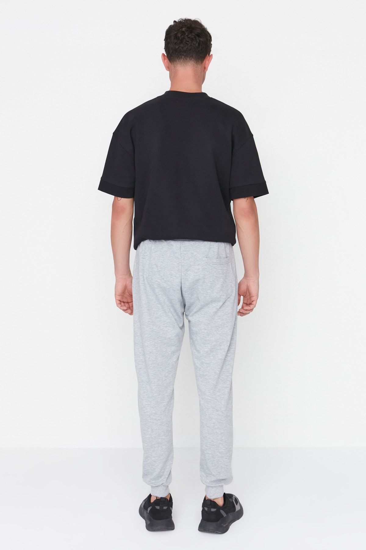 Trendyol Collection-Gray Regular Cut Elastic Jogger Sweatpants - Tmnss20Ea0053 6