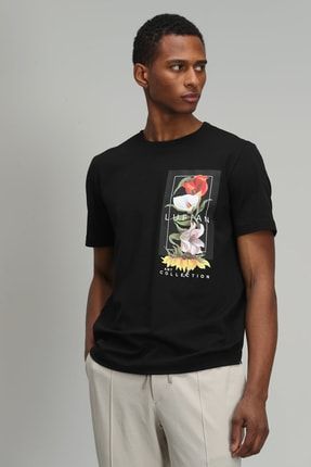 Arkad Modern Grafik T- Shirt Siyah 111020141