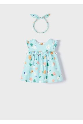 Kız Bebek Yazlık Elbise Bandana 2 Li Set 1857 tmy22.1857