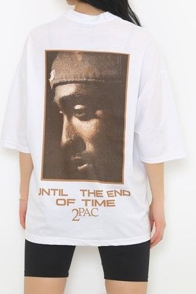 Tupac Shakur Baskılı Oversize Unisex T-shirt 4560871