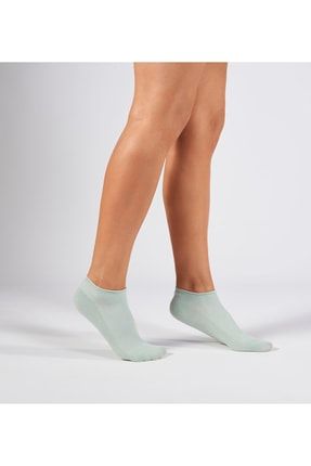 5'li Paket Su Yeşili Bej Lila Lacivert Ve Siyah Modal Derbili Lastiksiz Dikişsiz Kadın Patik Çorap 17119-1