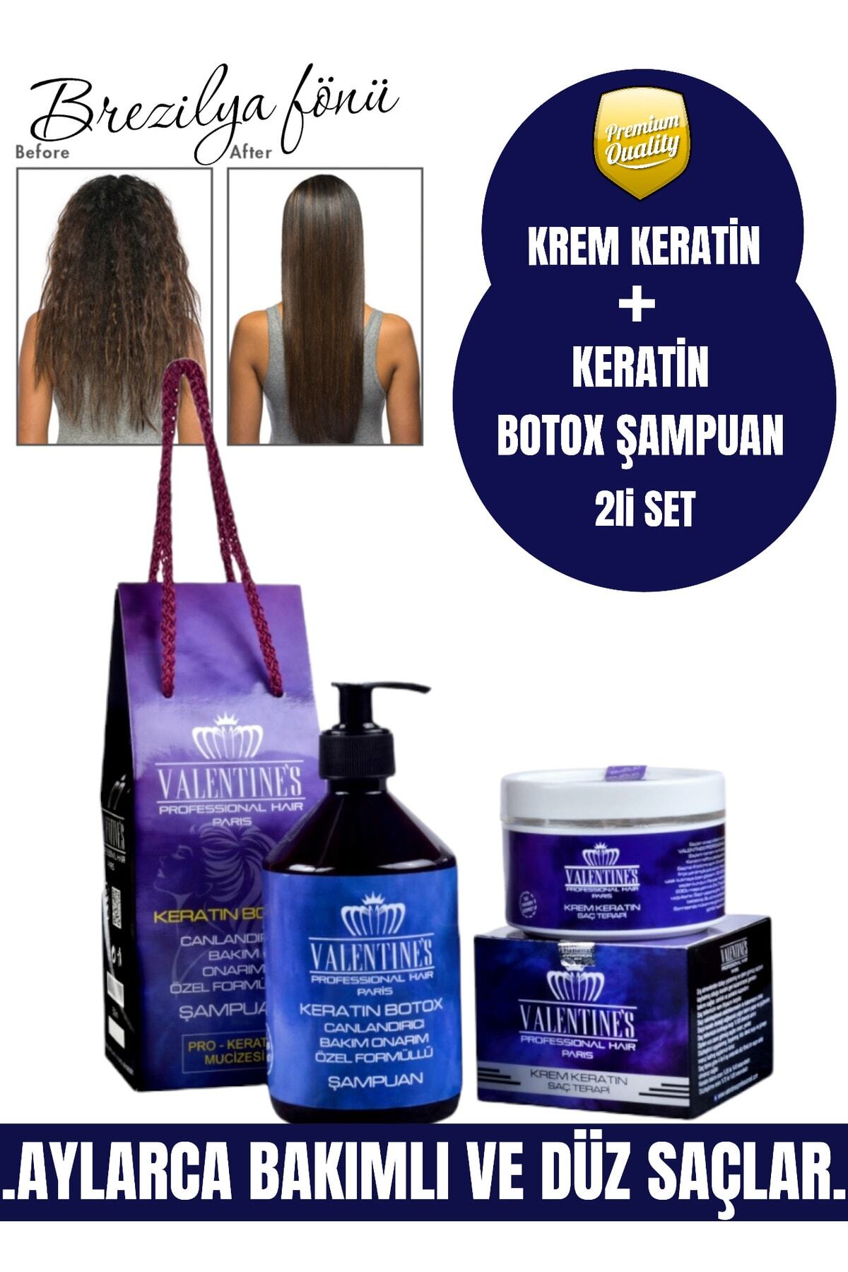 Mucize Bakım Krem Keratin Terapi Brezilya Fönü / Keratin Botox Şampuan 2li Set — vlntns1616 — تصویر 7 از 9