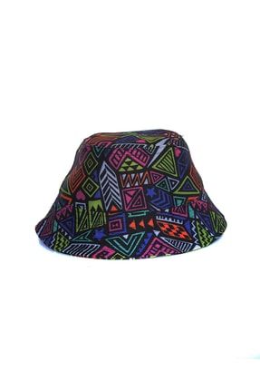 Çok Renkli Unisex Casper Bucket Balıkçı Desenli Şapka 5002901288
