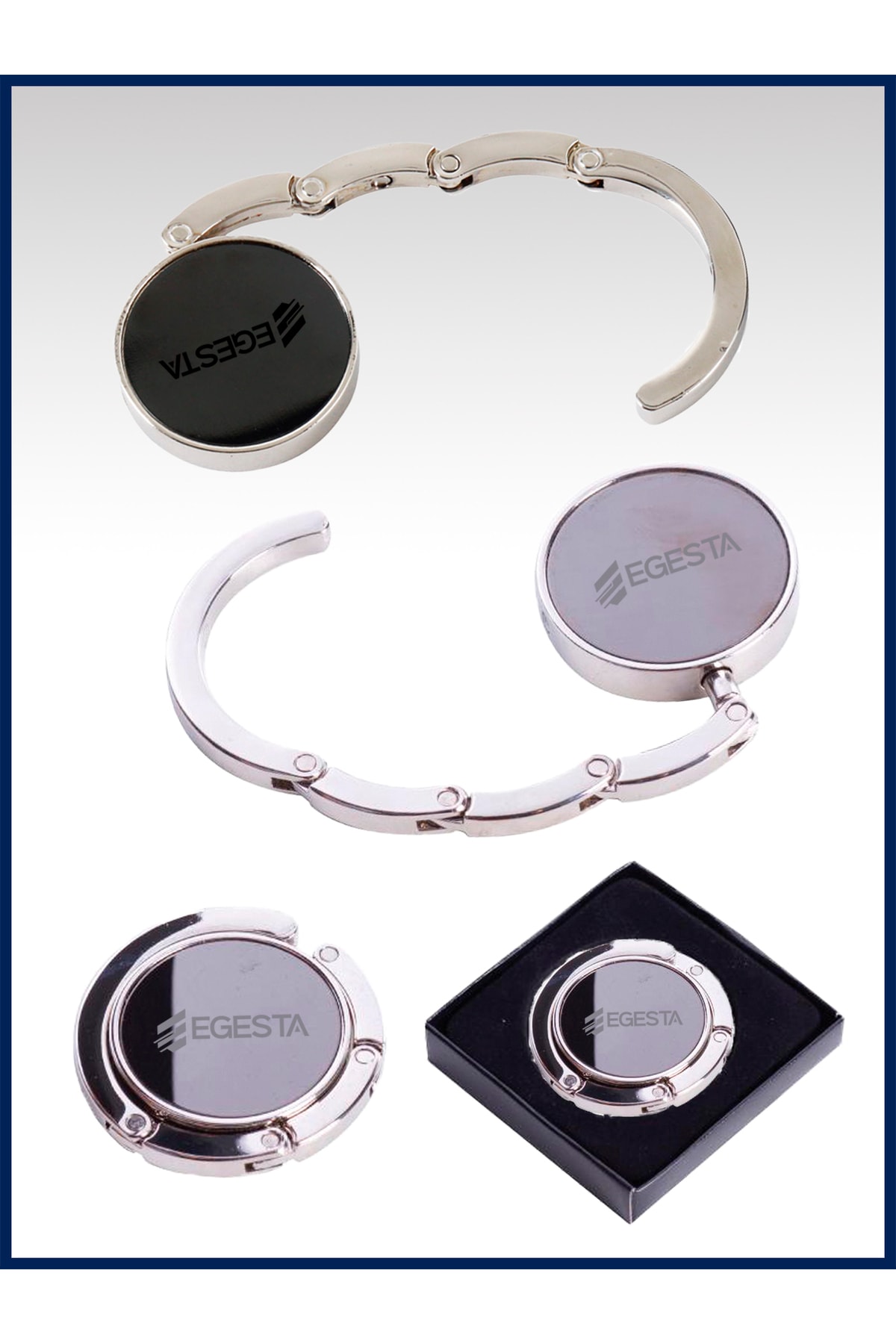 EGESTA Dekoratif Metal Masa Kenarı Çanta Askı Aparatı