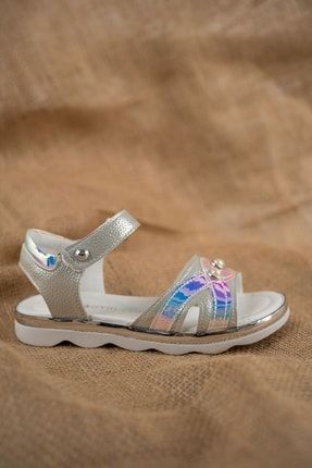 Termo Taban Inci Model Gümüş Kız Çocuk Sandalet ONR10