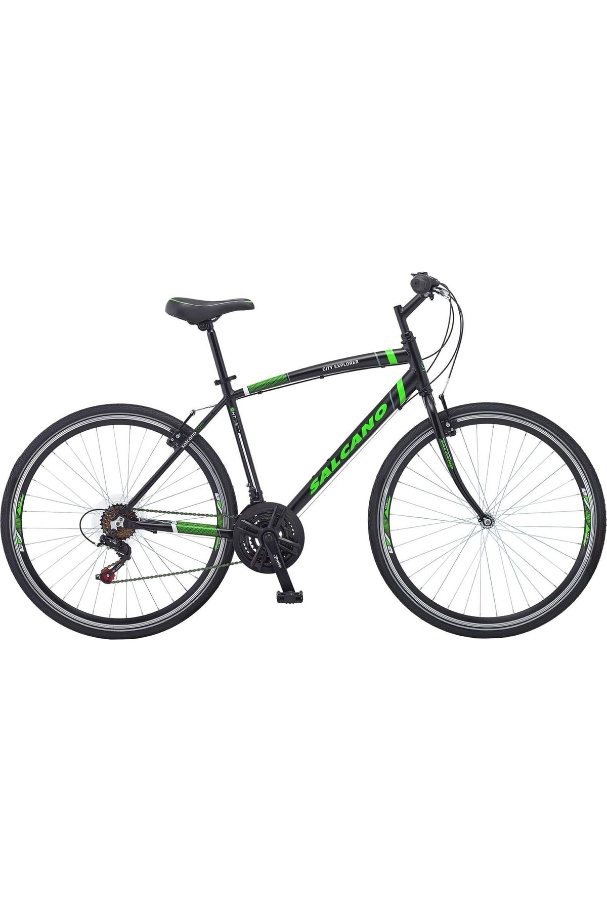 Salcano City Explorer Vr 19" Gezi Şehir Bisikleti Mat Siyah Sarı
