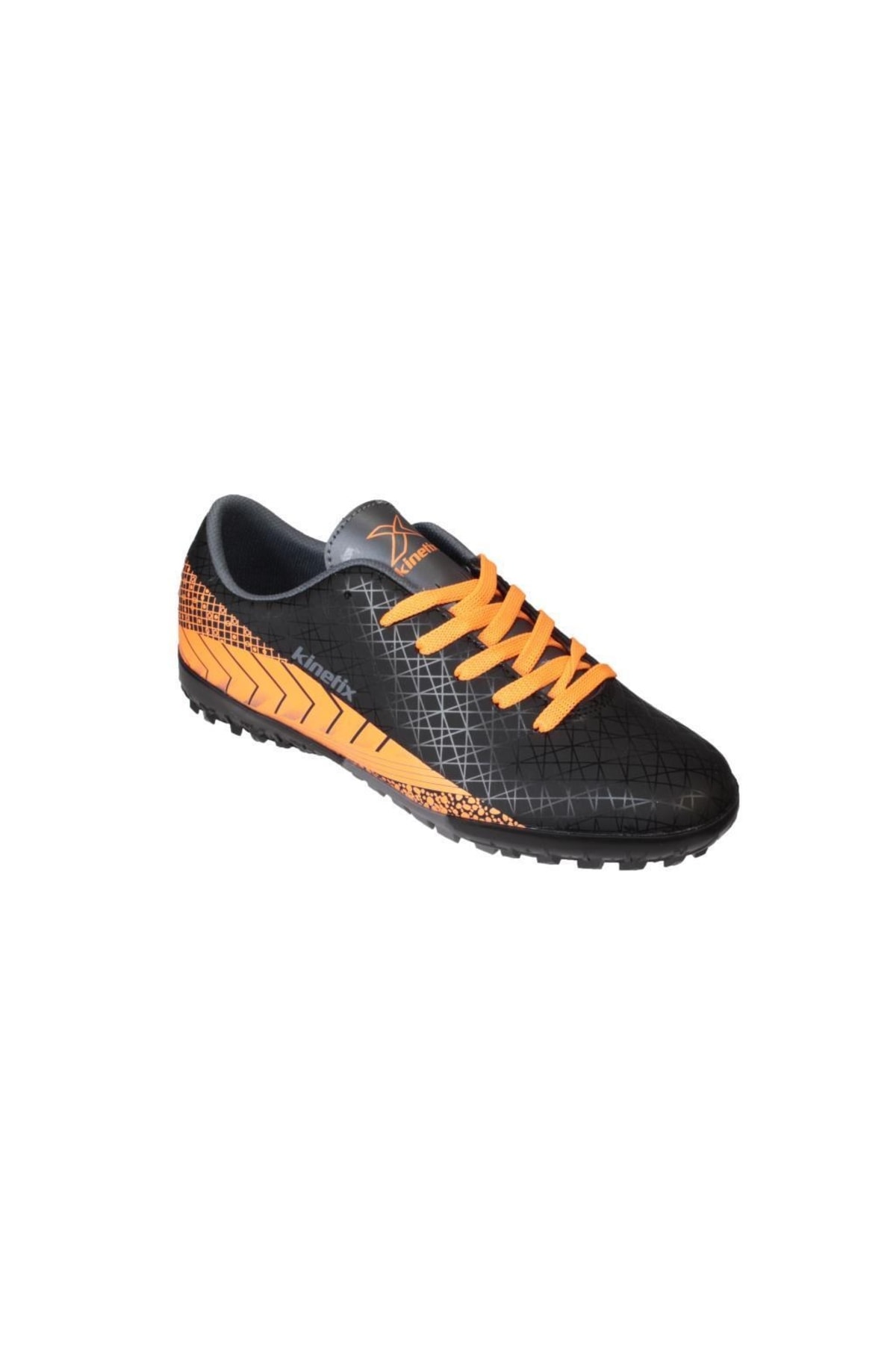 کفش Kinetix مردانه مشکی نارنجی 36-44 Lace Up Astroturf اورجینال - تصویر 1