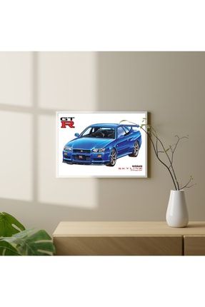 Posterbo Nissan Skyline Gt-r R34 Özel Tasarım Poster PSTB1297