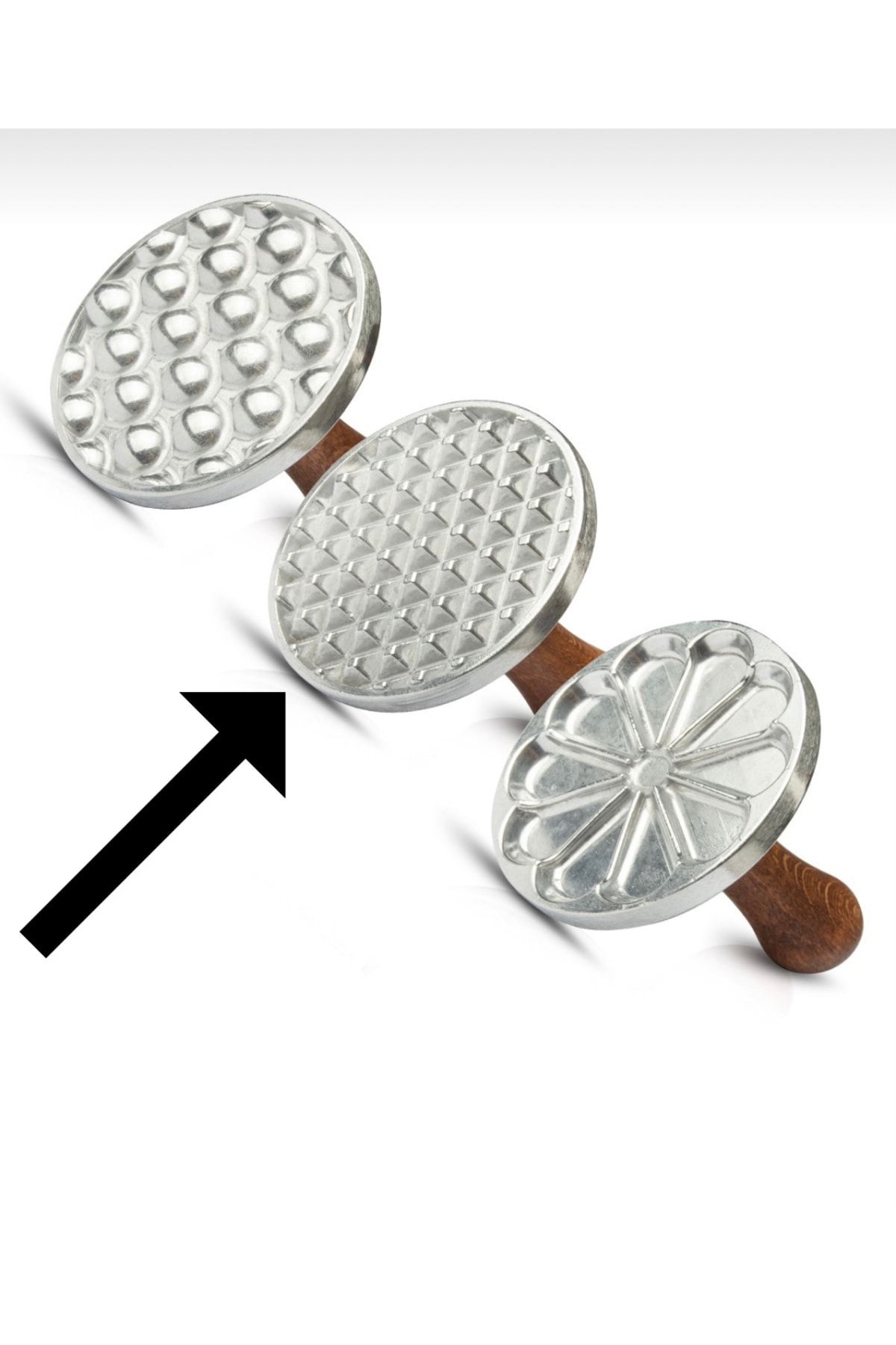 Waffle Desen Döküm Yılbaşı Kurabiye Kalıbı Tek Parça Yılbaşı Temalı - 2